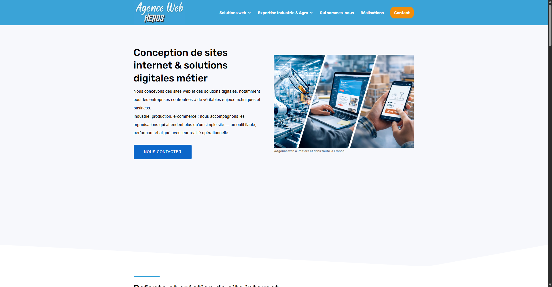 Site web de Agence Web Heros